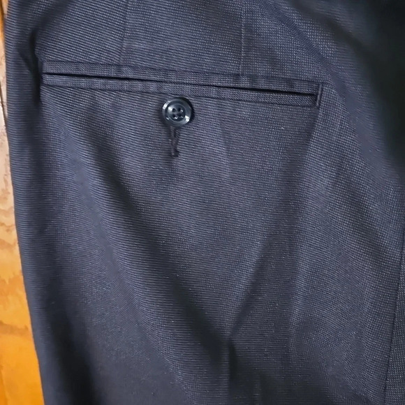 Savane Flat Front Straight Leg Black Dress Pants Men's Washable size 32X30 - Picture 6 of 13